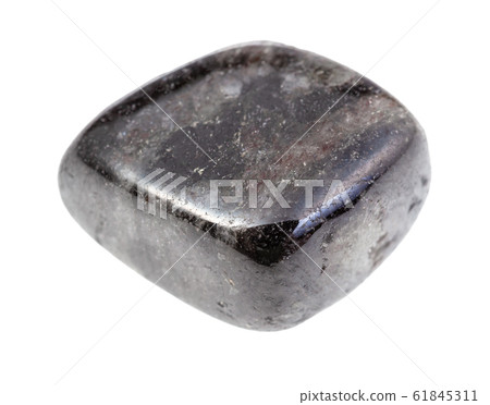 polished Anthophyllite rock isolated on white 61845311