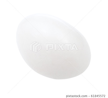 polished Milky quartz gemstone isolated on white 61845572