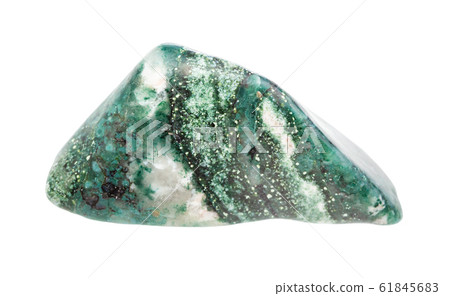 polished Chlorite gemstone isolated on white 61845683