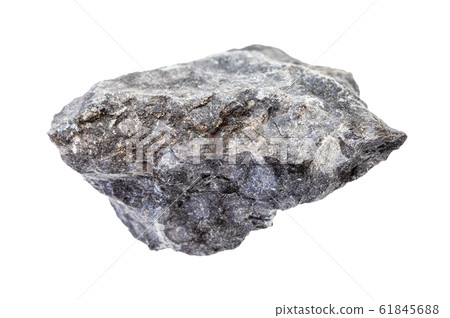 raw gray Basalt rock isolated on white 61845688