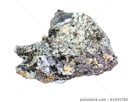 rough Molybdenite crystals in Glaucophane isolated rough Molybdenite crystals in Glaucophane isolated 61845700