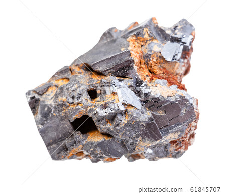 raw Galena (Galenite, lead glance) rock isolated 61845707