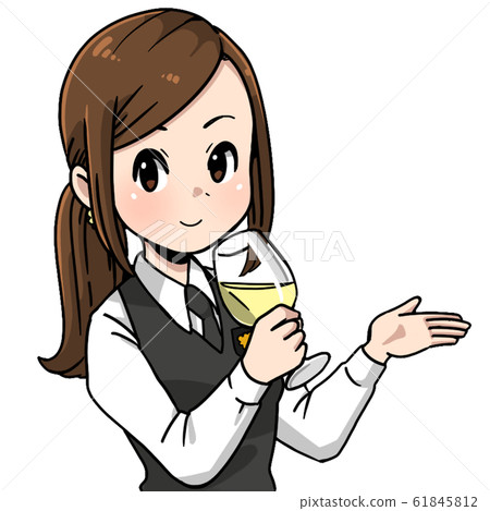 Sommelier white wine Sommelier white wine 61845812