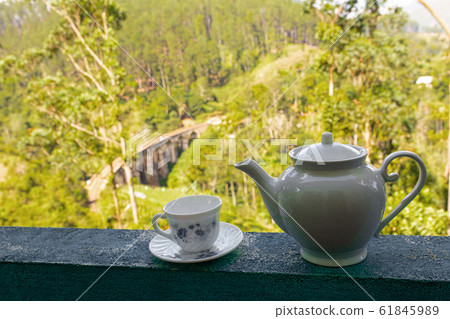 Breakfast with tea on sri lanka tea island. Breakfast with tea on sri lanka tea island. 61845989