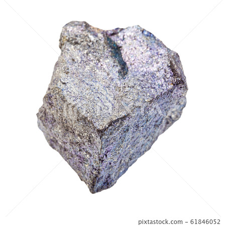 raw Bornite (peacock copper) rock isolated 61846052