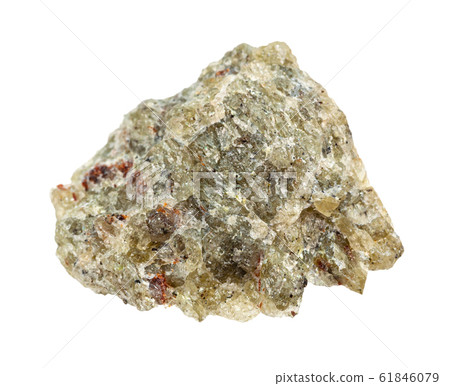 rough Olivine rock isolated on white rough Olivine rock isolated on white 61846079