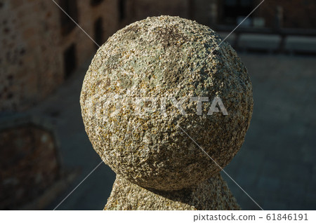 Stone banister top in spherical shape in Caceres Stone banister top in spherical shape in Caceres 61846191