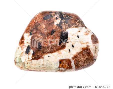 polished Spreustein (Natrolite) rock isolated polished Spreustein (Natrolite) rock isolated 61846278