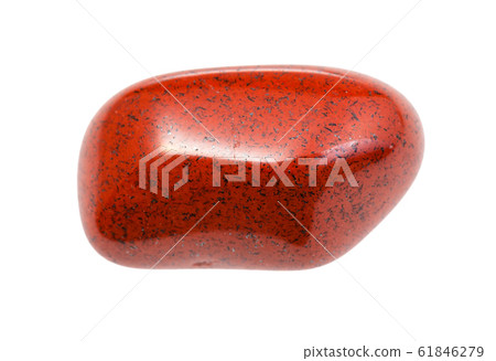 red jasper gem stone isolated on white red jasper gem stone isolated on white 61846279