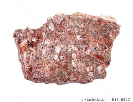 raw Rhyolite rock isolated on white 61846337