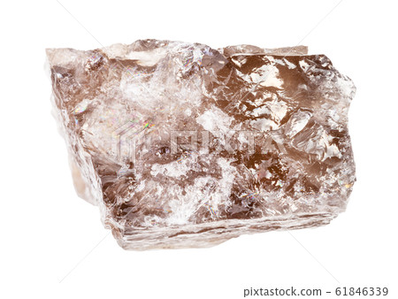 raw smoky quartz rock isolated on white raw smoky quartz rock isolated on white 61846339