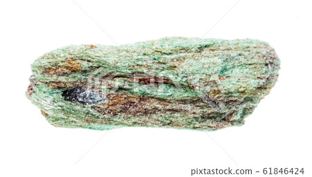 unpolished Paragonite rock isolated on white 61846424