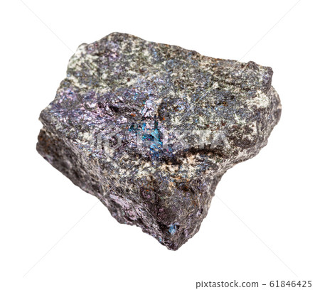 rough Bornite (peacock ore) stone isolated rough Bornite (peacock ore) stone isolated 61846425