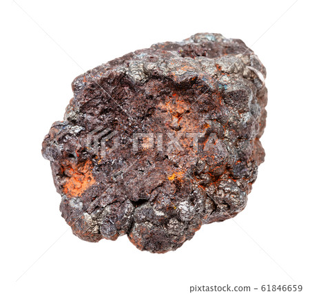 raw Goethite stone isolated on white 61846659