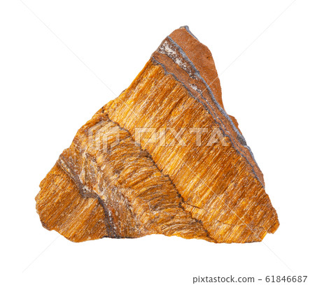 unpolished Tiger's eye gem stone isolated 61846687