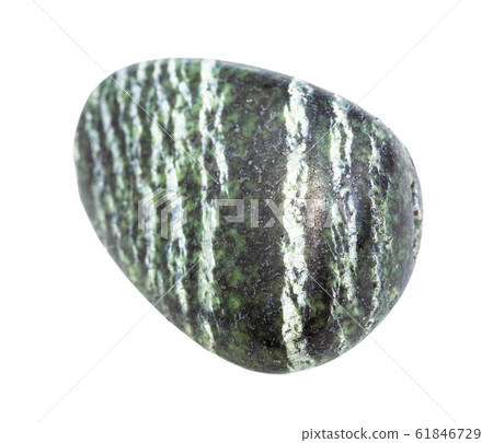 polished Chrysotile asbestos rock isolated 61846729