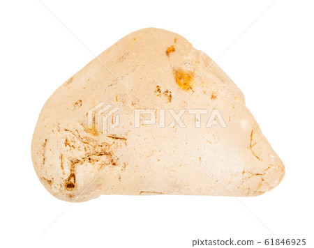 tumbled Topaz gem stone isolated on white 61846925