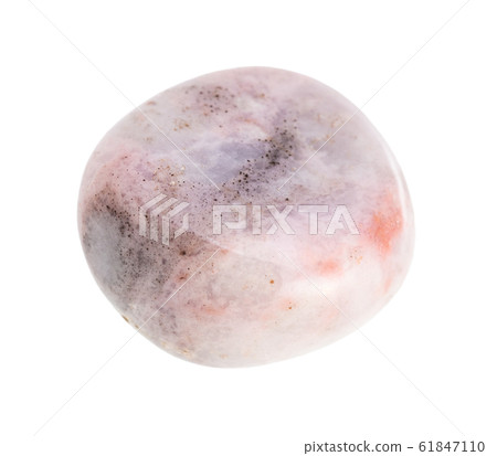 Rhodochrosite gem stone isolated on white 61847110