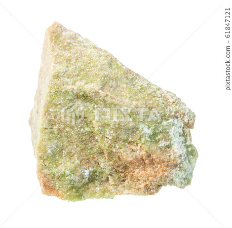 rough Vesuvianite rock isolated on white 61847121