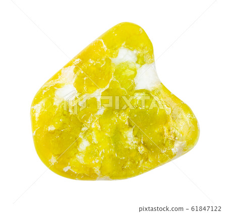 polished Lizardite gemstone isolated on white polished Lizardite gemstone isolated on white 61847122