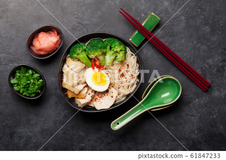Asian noodle ramen soup Asian noodle ramen soup 61847233