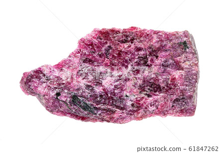 unpolished eudialyte rock isolated on white 61847262