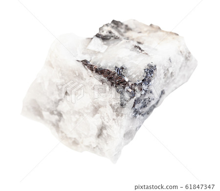 raw Wolframite ore isolated on white 61847347