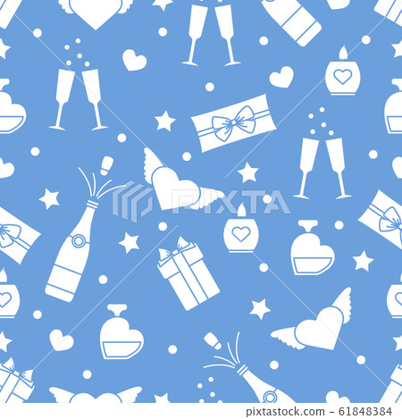 Vector seamless pattern Valentine's Day Love Gift Vector seamless pattern Valentine's Day Love Gift 61848384