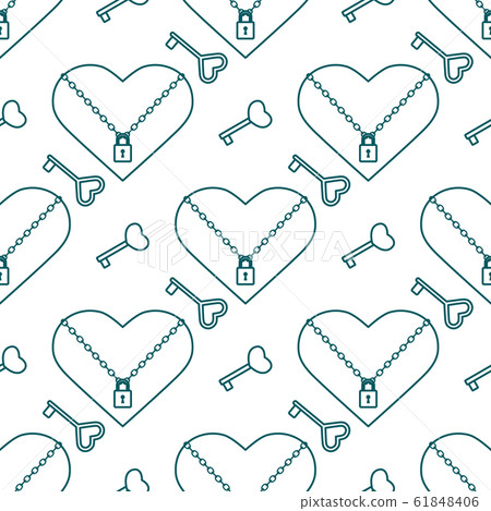 Vector seamless pattern Happy Valentine's Day - Stock Illustration ...