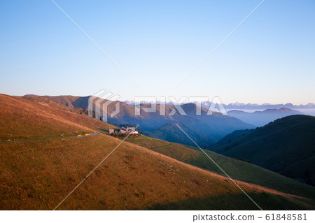 Dawn at mount Grappa. Italian alps landscape, 61848581