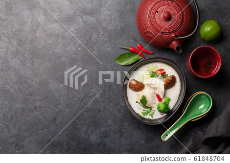 Tom Kha traditional Thai soup 61848704