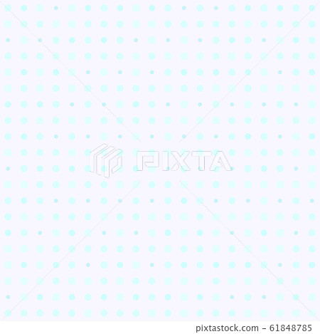 Cyan polka dot pattern. Seamless vector 61848785