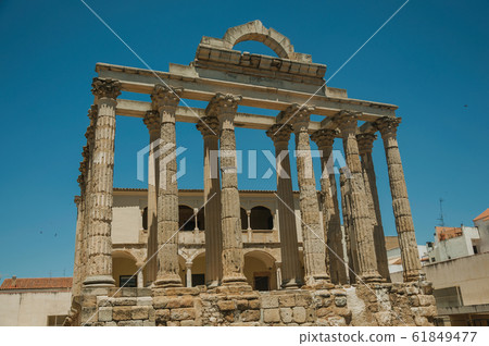Marble columns in the Temple of Diana at Merida 61849477