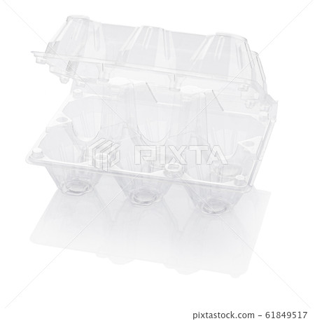 empty plastic egg box 61849517