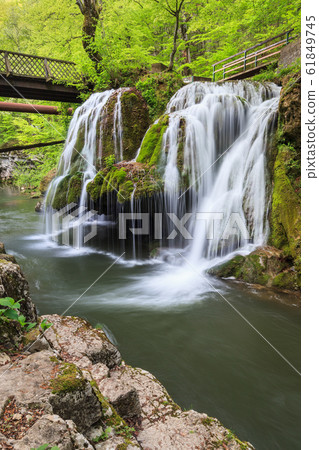Bigar Cascade Falls in Nera Beusnita Gorges Bigar Cascade Falls in Nera Beusnita Gorges 61849745