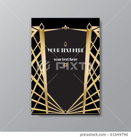 Art Deco page template, retro  style for web  61849798