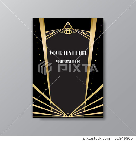 Art Deco page template, retro style for web and Art Deco page template, retro style for web and 61849800