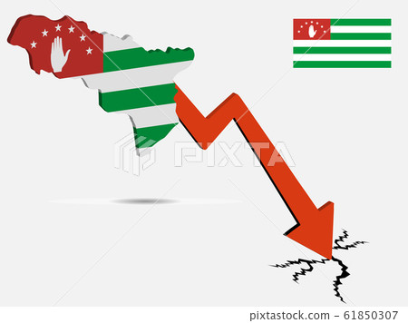 Republic Of Abkhazia economic crisis vector Republic Of Abkhazia economic crisis vector 61850307