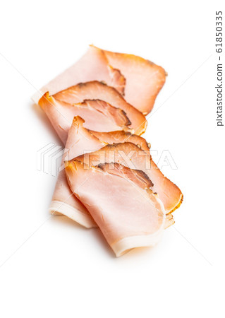 Sliced smoked ham. Tasty pork meat. Sliced smoked ham. Tasty pork meat. 61850335