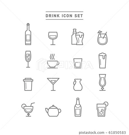 矢量 飲料 喝 61850583
