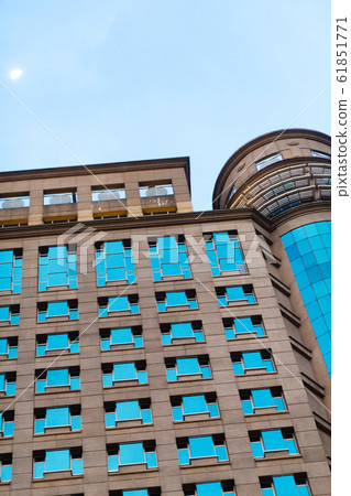 Modern high-rise buildings made of glass and Modern high-rise buildings made of glass and 61851771