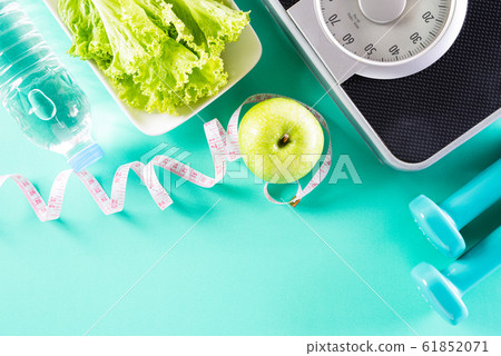 Healthy lifestyle, food and sport concept. 61852071