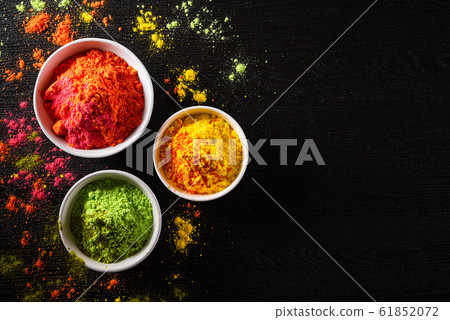 Holi festival celebration. Traditional Indian Holi 61852072