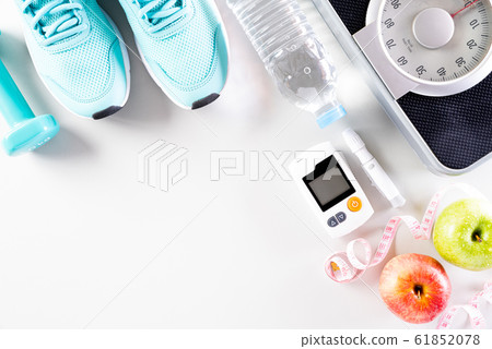 Healthy lifestyle, food and sport concept. 61852078