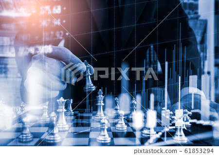 Chess Game On Chess Board On Stock Market Or Forex Trading Graph Chart For  Financial Investment Concept. Economy Trends For Digital Business Marketing  Strategy Analysis. Abstract Finance Background. Stock Photo, Picture and