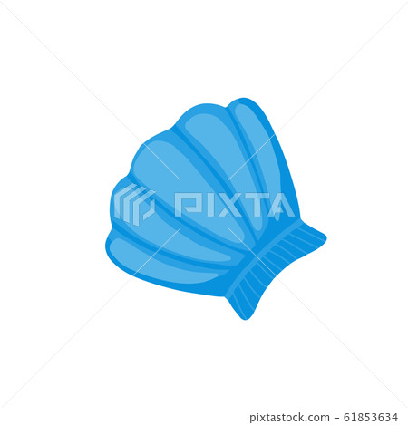 Seashell icon in flat style isolated on white 61853634