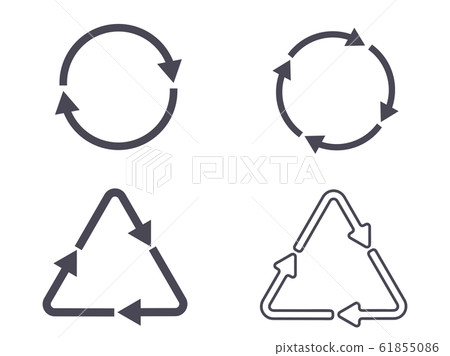 Round arrow Triangle arrow 61855086
