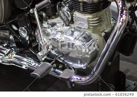 Closeup - Detail of Motorbike cylinder block new engine for design 61856249