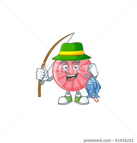 A Picture of happy Fishing pink round lollipop design A Picture of happy Fishing pink round lollipop design 61856281