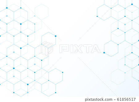 Abstract hexagonal molecular structures - Stock Illustration [61856517 ...